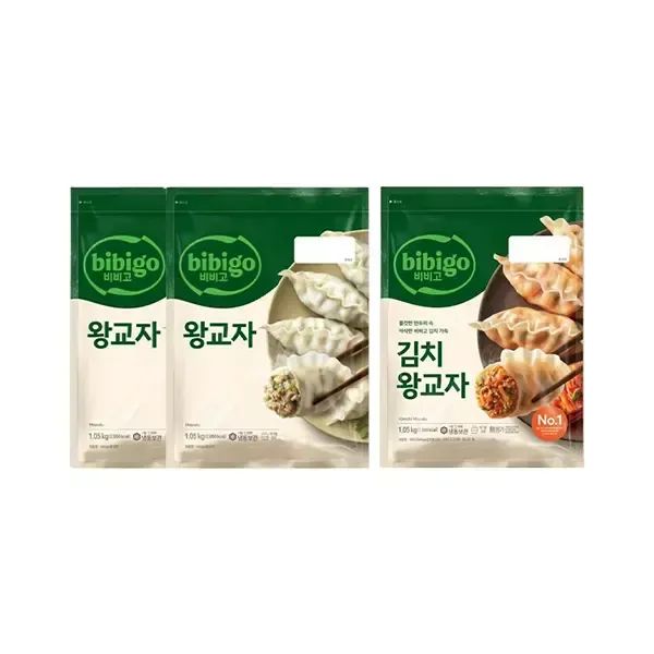 상품 이미지: CJ 비비고 왕교자 1.05kg, 2개 + 김치왕교자 1.05kg, 1개