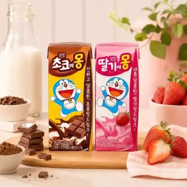 상품 이미지: 남양 초코에몽 딸기에몽 190ml 24팩+24팩