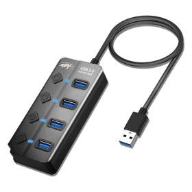 상품 이미지: 엠비에프 4포트 USB3.0 허브 무전원 어댑터미포함 MBF-UH304BK Hlu