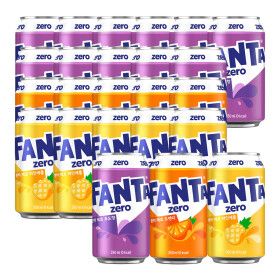 상품 이미지: 환타 제로 포도 12캔+오렌지 6캔+파인 6캔 350ml (총 24캔)