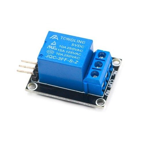 상품 이미지: 1채널 릴레이 모듈 - DC 5V - AC 250V 10A 부하 제어 - 로우 레벨 트리거 스위치