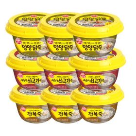 상품 이미지: 영양닭죽 285G 3개 + 새송이쇠고기죽 285G 3개 + 전복죽 285G 3개