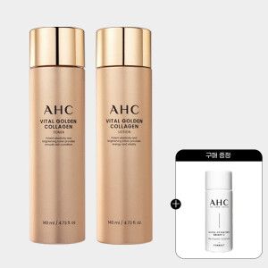 상품 이미지: AHC 바이탈 골든콜라겐 기초 2종세트 (토너/로션 교차선택 가능) +(증정)프로샷 에센스 20ml 1개