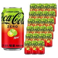 상품 이미지: 코카콜라 제로 레몬라임, 24개, 350ml