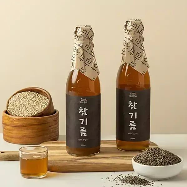 상품 이미지: 백년본가 꼬소한 방앗간 저온압착 참기름 350ml 2병