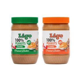 상품 이미지: LIGO 리고 100% 땅콩버터 땅콩잼 대용량 1kg 2종 2개 골라담기