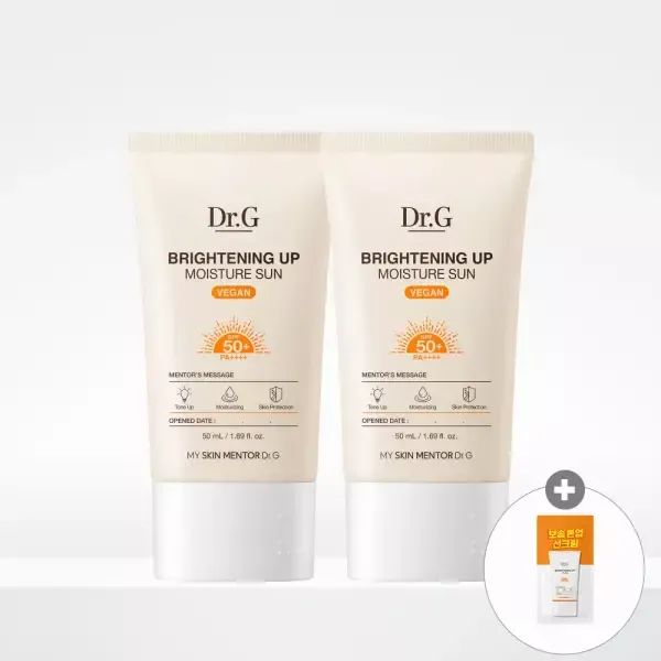 상품 이미지: 닥터지 브라이트닝 모이스춰 선 50mL 2개 + (증정) 브라이트닝 업 선 플러스 2mL