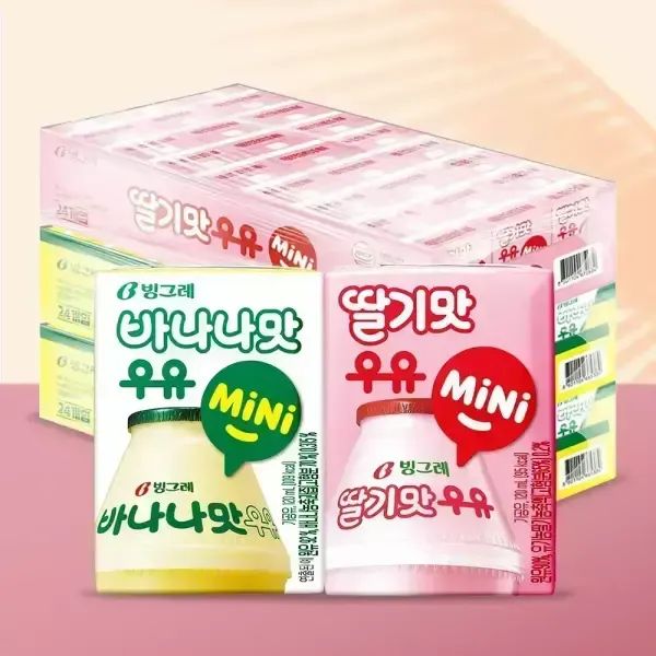 상품 이미지: 빙그레 바나나맛 딸기맛 우유 미니 120ml 24팩+24팩 골라담기