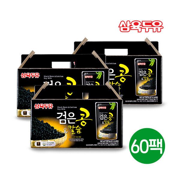 상품 이미지: 삼육식품 삼육두유 검은콩 칼슘 파우치 190ml 총 60팩