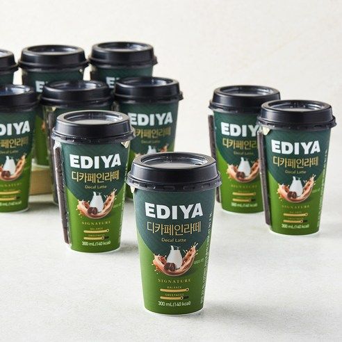 상품 이미지: 이디야 디카페인라떼, 10개, 300ml