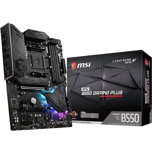 상품 이미지: MSI MPG B550 GAMING PLUS 마더보드 ATX [AMD B550 칩셋 탑재] Ryzen 5000 시리즈 프로세서 MB5026