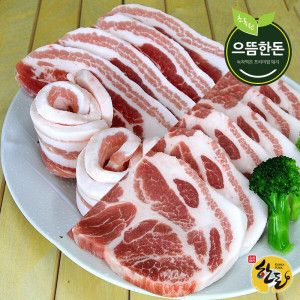 상품 이미지: (신선집중) 국내산 한돈 냉장 삼겹500g+목살500g (총 1kg) 구이용 인기상품 골라담기