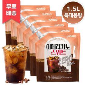 상품 이미지: 카페스위츠 아메리카노 스위트 제로 칼로리 1.5L x 6개 /대용량 파우치 액상 커피