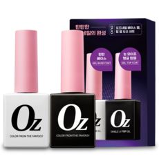 상품 이미지: 오즈네일 세트, 베이스 젤 10ml + 탱글 탑 젤 10ml, 1세트