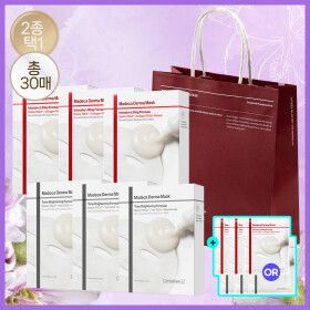 상품 이미지: (총 30매) 마데카 더마마스크 톤브라이트닝/인텐시브포뮬러 택 1 / 토닝마스크/진정마스크+사은품+쇼핑백
