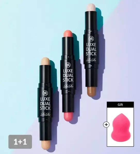 상품 이미지: [2+워터퍼프 증정]리르 룩스 컨투어링 듀얼스틱 2개+워터퍼프