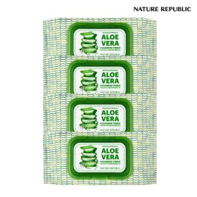 상품 이미지: (한장당 50원) 2+2 알로에베라 클렌징 티슈 총 320매 /촉촉수분 한장으로 끝