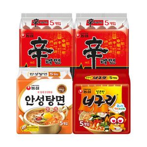상품 이미지: 신라면10입 +안성탕면5입 +너구리5입 (총 20봉)
