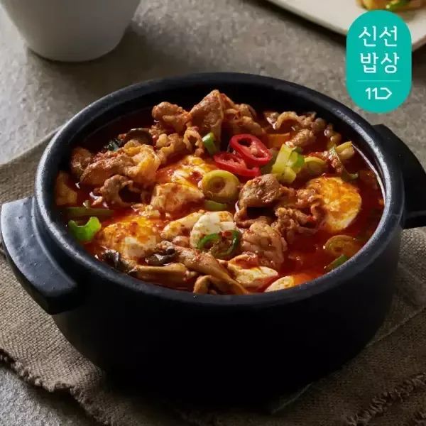 상품 이미지: [쿡솜씨] 우삼겹순두부찌개 순두부 400g 동봉 신선야채 밀키트