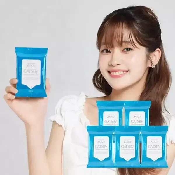 상품 이미지: [내일도착] 갸스비 휴대용 데오드란트 쿨 샤워티슈 10매 5팩 (쿨파우더/아이스 택1)