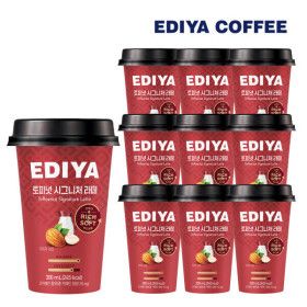 상품 이미지: 이디야 컵커피 토피넛 시그니처 라떼 300ml 10입