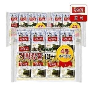 상품 이미지: (신선집중) 광천김 3대째 달인 재래+파래 혼합 도시락김 4g 16봉x3팩 (총 48봉) / 광천김 판매량 1위 조미김