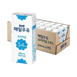 상품 이미지: [매일우유] 멸균 오리지널 200ml, 24개