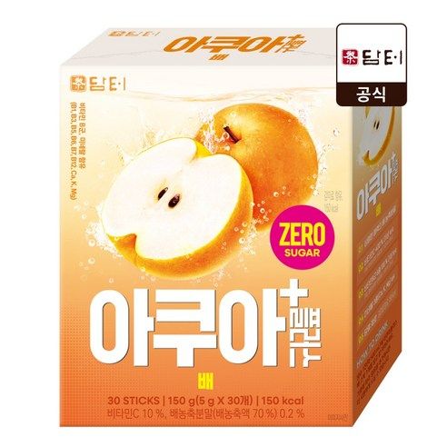 상품 이미지: 담터 이온음료 아쿠아플러스 배맛, 30개, 5g