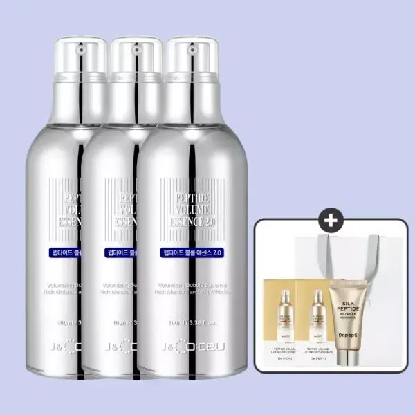 상품 이미지: 탄력&보습&미백 완벽케어! 닥터펩티 펩타이드 버블에센스 2.0 100ml 3개 세트 + 88크림 15g + 샤쉐 40매입 + 쇼핑백