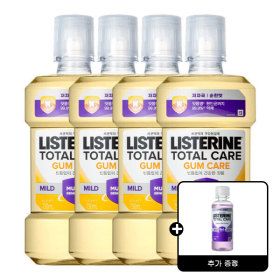 상품 이미지: 리스테린 토탈케어 검케어 마일드 750ml 4개 + 리스테린 토탈케어 마일드 100ml 1개 증정