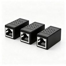 상품 이미지: CAT6 FTP RJ45 랜 연장 젠더 키스톤 잭 커플러 1Gbps 기가비트 인터넷 케이블 연결 어댑터, 3개, 블랙