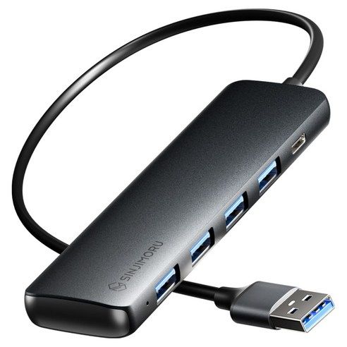 상품 이미지: 신지모루 4in1 4포트 USB 3.0 C타입 멀티허브 5Gbps 고속전송 알루미늄 노트북 USB허브