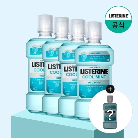 상품 이미지: 쿨민트 마일드 750ml x4+(증정)250ml 랜덤(마일드)