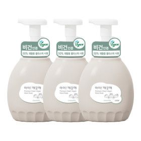 상품 이미지: 아이깨끗해 프리미엄 핸드워시 클린비건 무향 450ml 본품 용기 3개