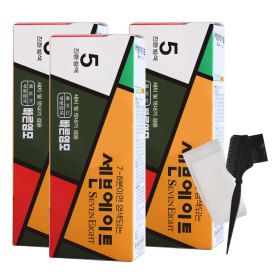 상품 이미지: 세븐에이트 새치 염색약 2개+1개더+염색도구 (5호 진한밤색) 7~8분만에 염색끝