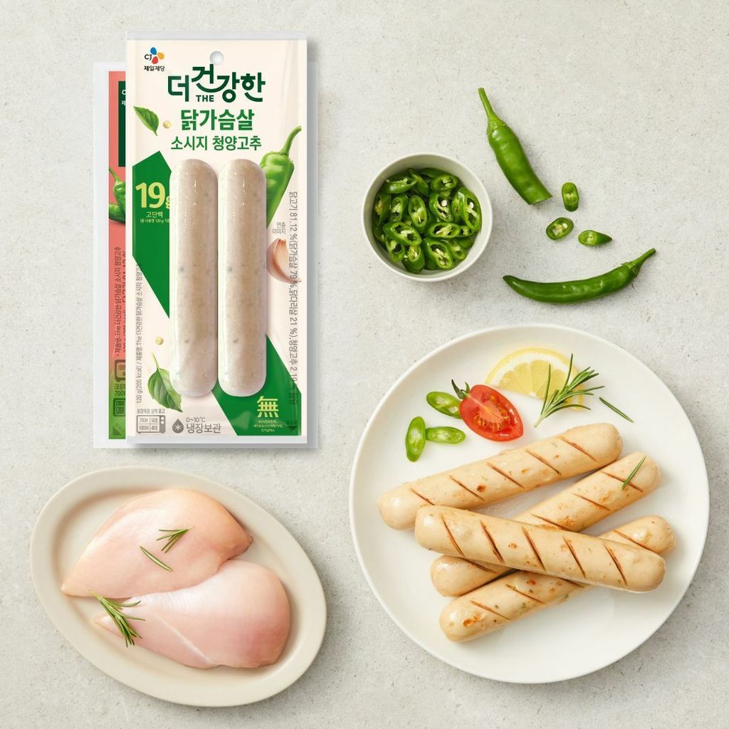 상품 이미지: CJ 더건강한 닭가슴살 소시지 청양고추, 120g, 20개