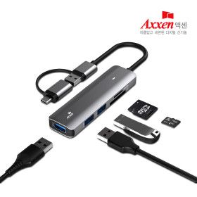상품 이미지: MH21 5in1 C타입 겸용 USB 멀티허브 / USB / microSD카드 리더기 / SD카드 리더기