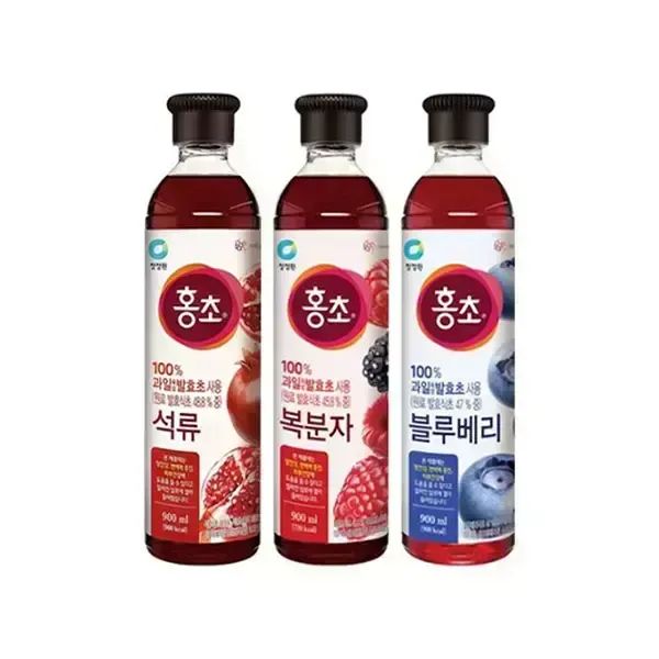 상품 이미지: 청정원 홍초 시그니처 900ml 3개 세트(석류+복분자+블루베리)