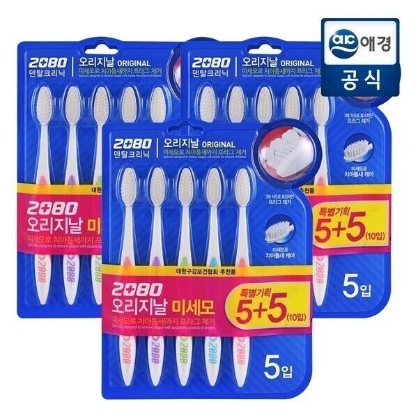 상품 이미지: 2080 오리지날 미세모 칫솔 5+5 x 3개 (30개)