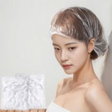 상품 이미지: 일회용 비닐 헤어캡, 투명, 100개