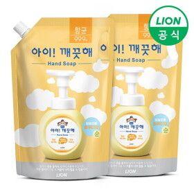 상품 이미지: 라이온코리아 아이깨끗해 폼 핸드워시 대용량 1.8L 스파우트(순) 2개