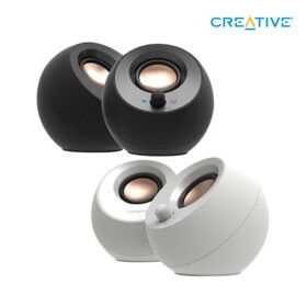 상품 이미지: CREATIVE PEBBLE V3 스피커 블랙 화이트 선택 블랙 색상 크리에이티브