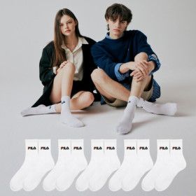 상품 이미지: (20%) 5PACK 휠라 솔리드 미드삭스