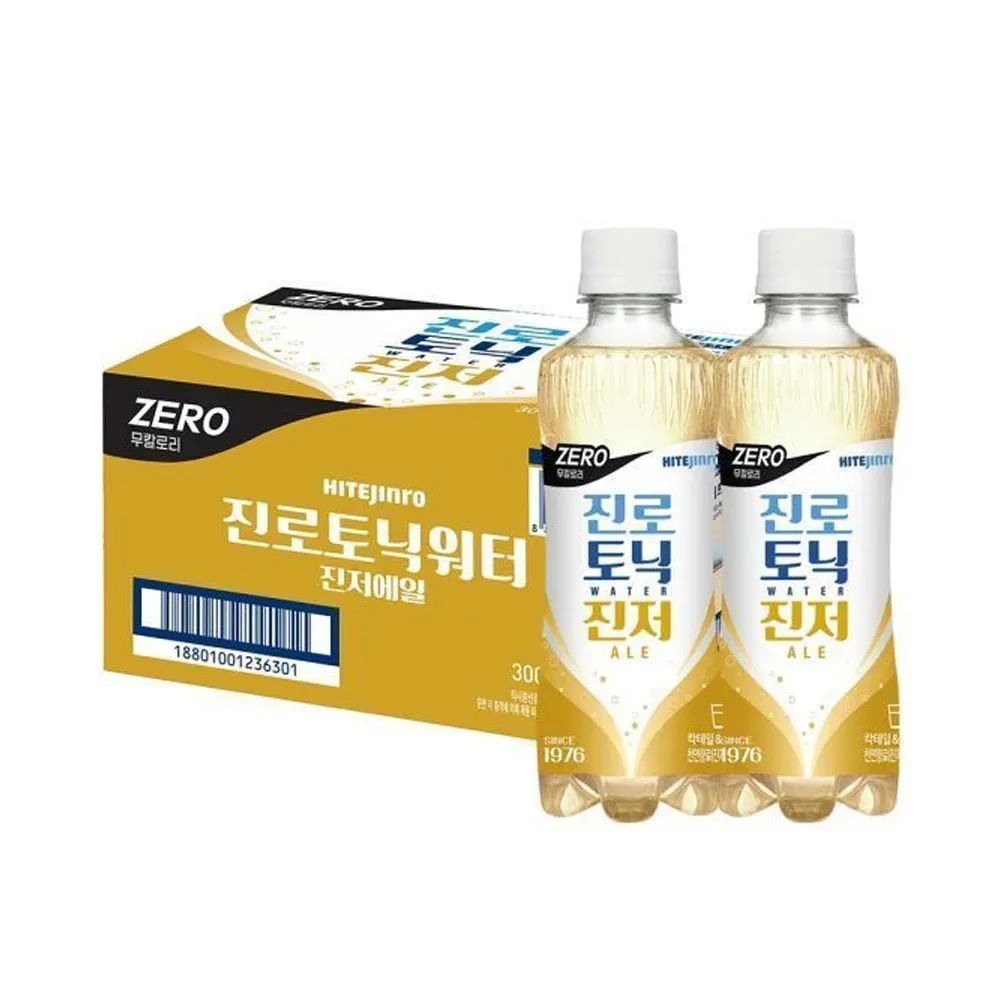 상품 이미지: 하이트진로 토닉워터 진저에일 제로 300ml PET 24입
