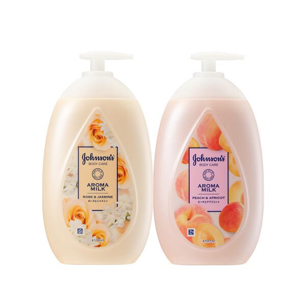 상품 이미지: 존슨즈뷰티  물먹복숭아로션 아로마밀크 피치&애브리콘 500ml, 1개 + 아로마 밀크 로션 로즈&자스민 속광로즈 로션 500ml, 1개