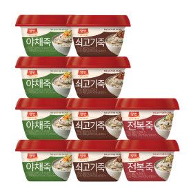 상품 이미지: 동원 양반 쇠고기죽4개+야채죽4개+전복죽2개 (총10개)
