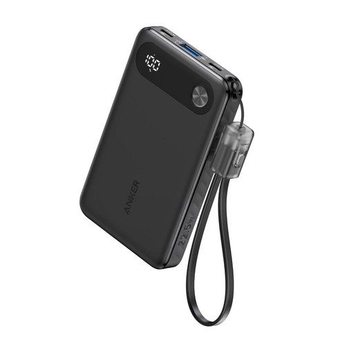 상품 이미지: 앤커 파워뱅크 10000mAh 22.5W 보조배터리 고속충전 기내반입 C타입 케이블 일체형 아이폰 갤럭시