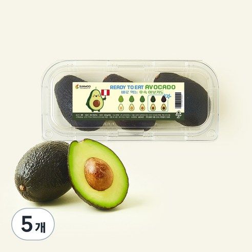 상품 이미지: 선우마케팅 페루산 바로 먹는 후숙 아보카도 3입, 5개, 500g