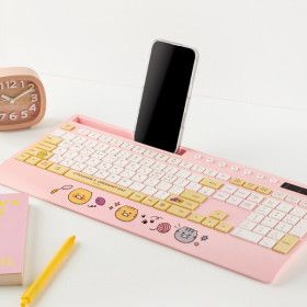 상품 이미지: 춘식이 태블릿 거치 블루투스 멀티페어링 무선 키보드 마우스 세트 저소음 손목 받침 팜레스트