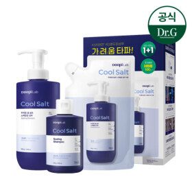 상품 이미지: 닥터지 두피랩 쿨 솔트 스케일링 샴푸500g+리필500g+증정100g 기획세트